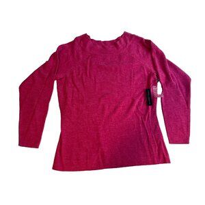 Sarah Spencer Women's Pink 100% Merino Wool Scoop Neck Sweater Size 2X
